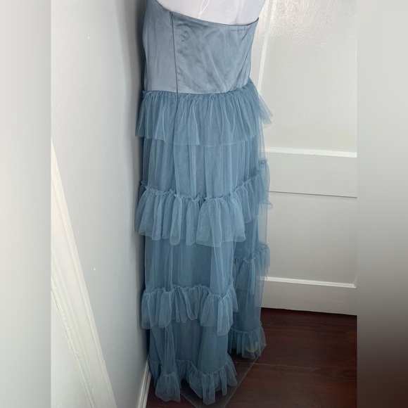REVELY NWT Frankie Convertible Satin & Tul Le Dress in French Blue - Picture 9 of 15